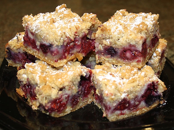 Triple Berry Crumble Squares